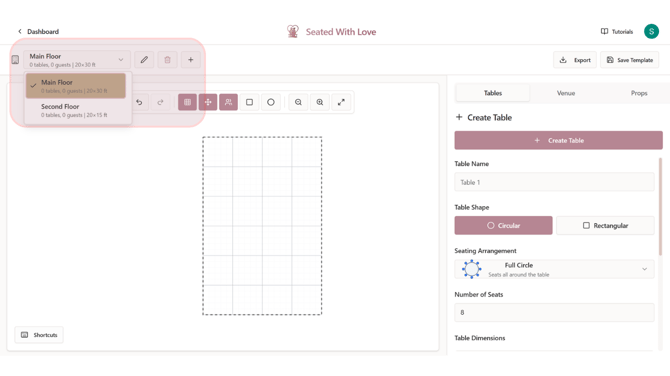 Floor Plan Design Tool With Floors Highlighted